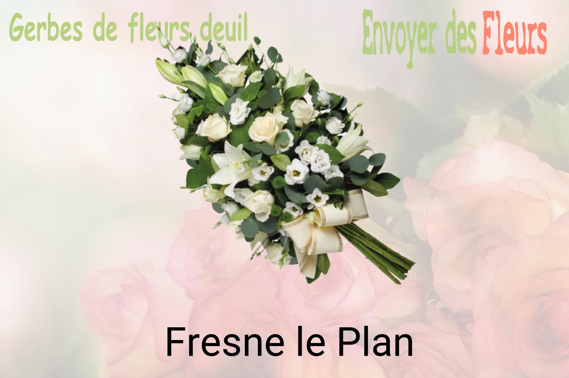Gerbe de fleurs de deuil livrée à Fresne-le-Plan